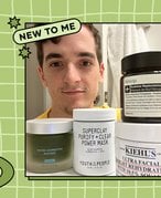 stephen posing with five different face masks