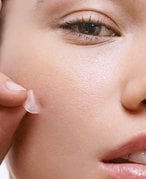 photo of person using pimple patch