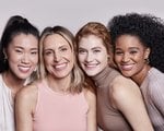 4 women with different skin tone complexions